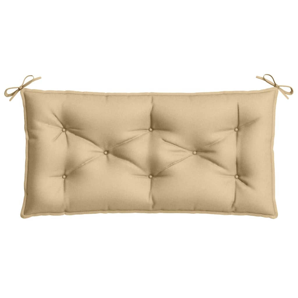 Tuinbankkussen 100x50x7 cm stof gemêleerd beige - AllerleiShop