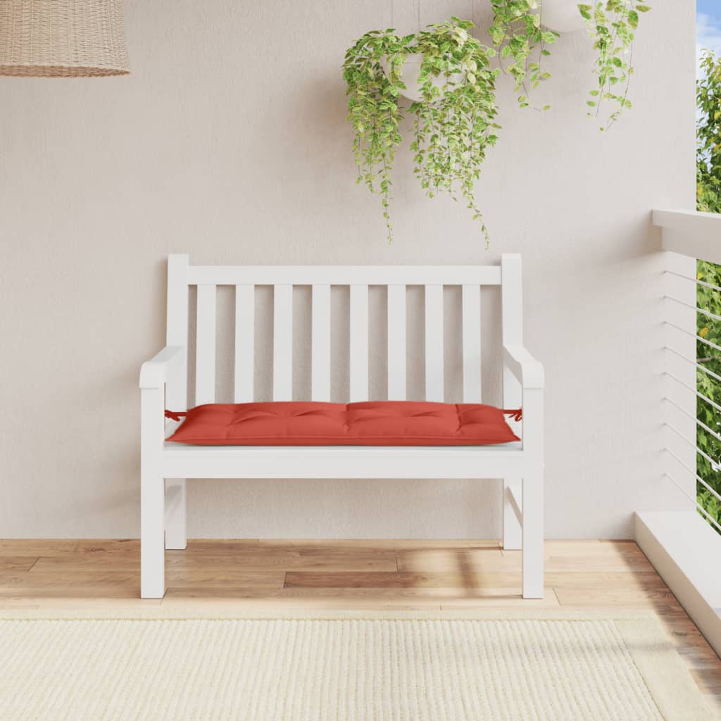 Tuinbankkussen 100x50x7 cm stof gemêleerd rood - AllerleiShop