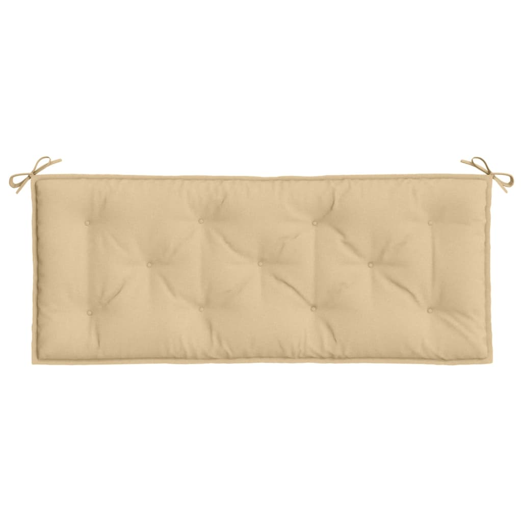 Tuinbankkussen 120x50x7 cm stof gemêleerd beige - AllerleiShop