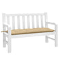 Tuinbankkussen 120x50x7 cm stof gemêleerd beige - AllerleiShop