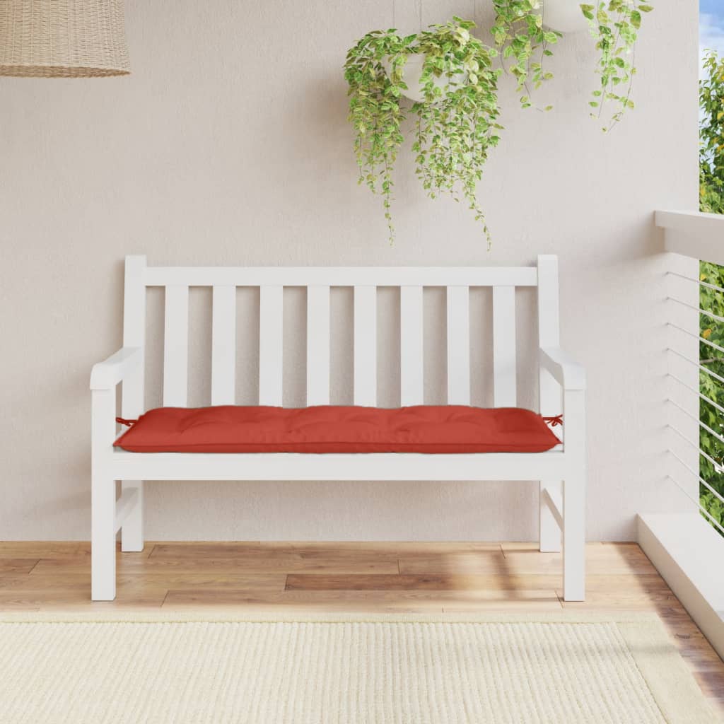 Tuinbankkussen 120x50x7 cm stof gemêleerd rood - AllerleiShop