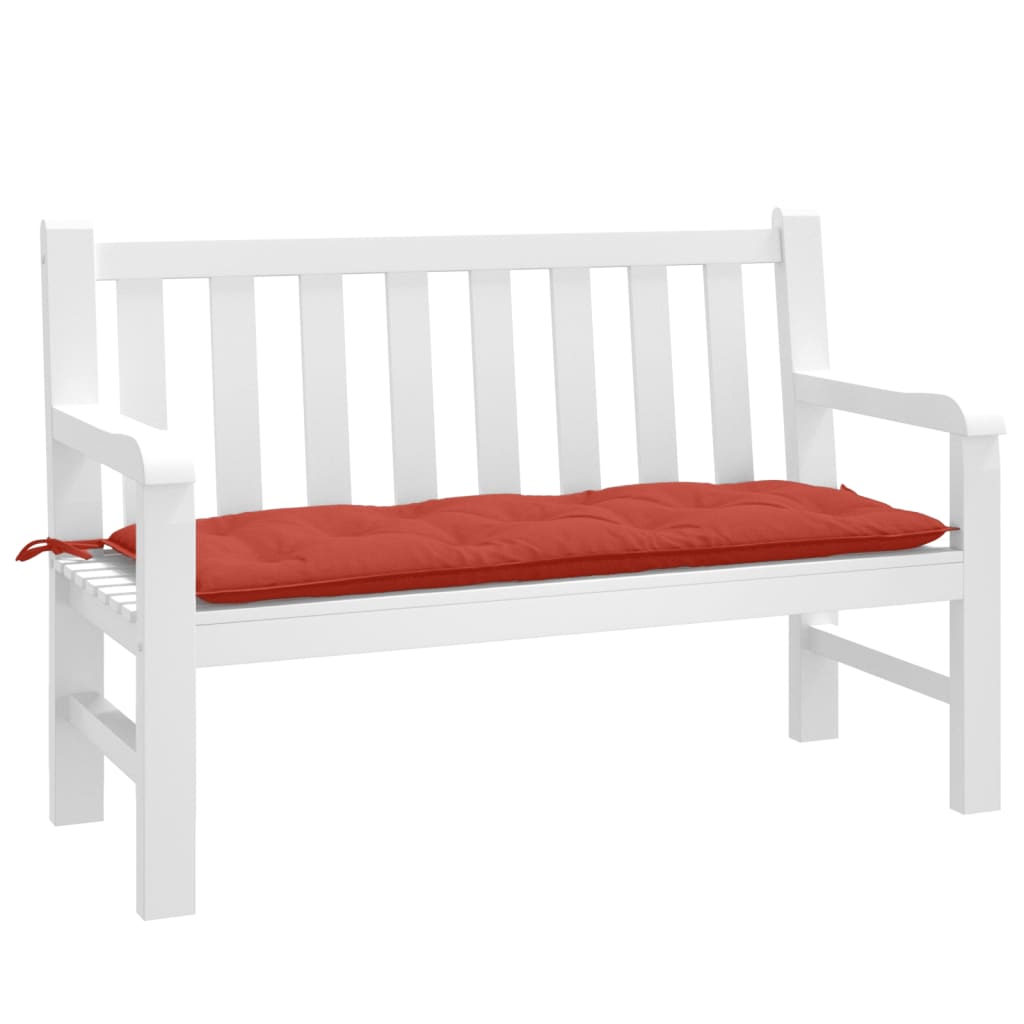 Tuinbankkussen 120x50x7 cm stof gemêleerd rood - AllerleiShop