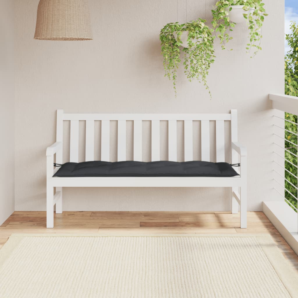 Tuinbankkussen 150x50x7 cm stof gemêleerd antracietkleurig - AllerleiShop