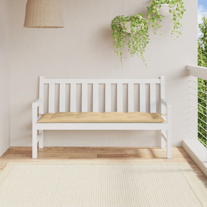 Tuinbankkussen 150x50x7 cm stof gemêleerd beige - AllerleiShop