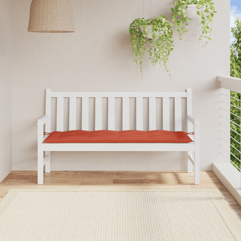 Tuinbankkussen 150x50x7 cm stof gemêleerd rood - AllerleiShop