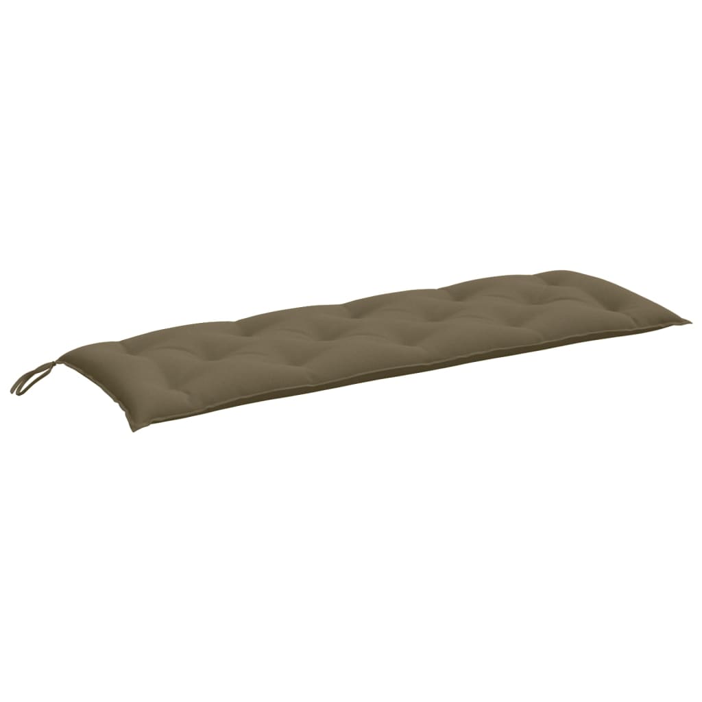 Tuinbankkussen 150x50x7 cm stof gemêleerd taupe - AllerleiShop