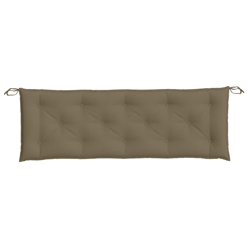 Tuinbankkussen 150x50x7 cm stof gemêleerd taupe - AllerleiShop