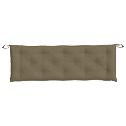 Tuinbankkussen 150x50x7 cm stof gemêleerd taupe - AllerleiShop