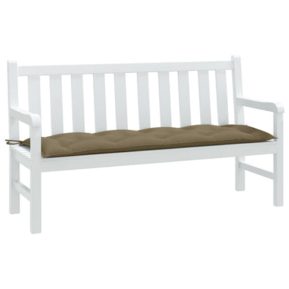 Tuinbankkussen 150x50x7 cm stof gemêleerd taupe - AllerleiShop