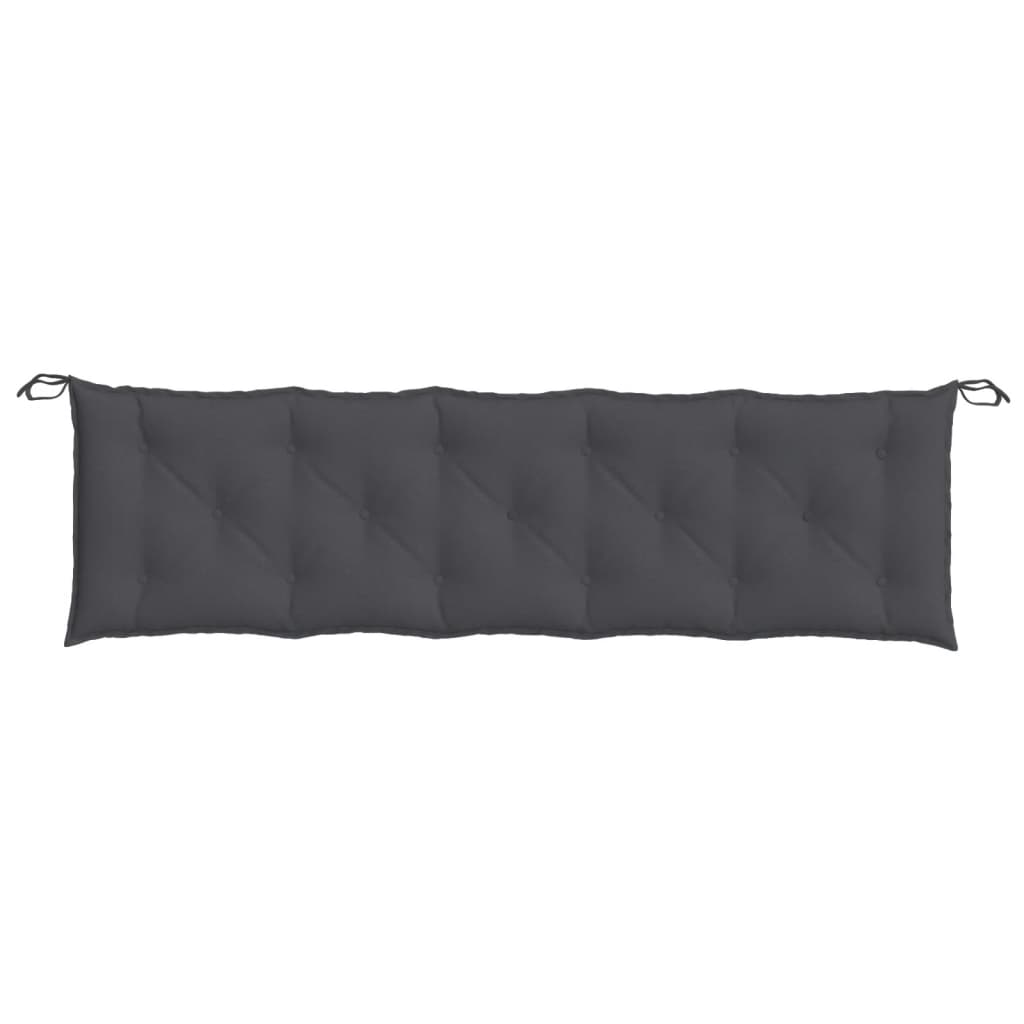 Tuinbankkussen 180x50x7 cm stof gemêleerd antracietkleurig - AllerleiShop