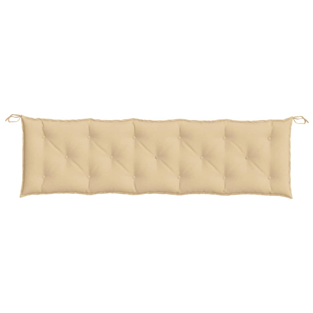 Tuinbankkussen 180x50x7 cm stof gemêleerd beige - AllerleiShop