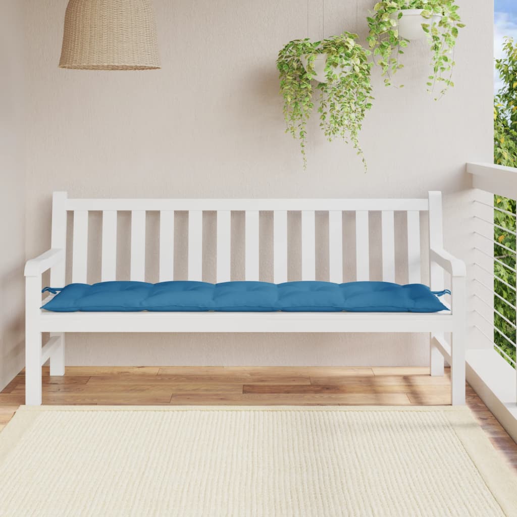 Tuinbankkussen 180x50x7 cm stof gemêleerd blauw - AllerleiShop