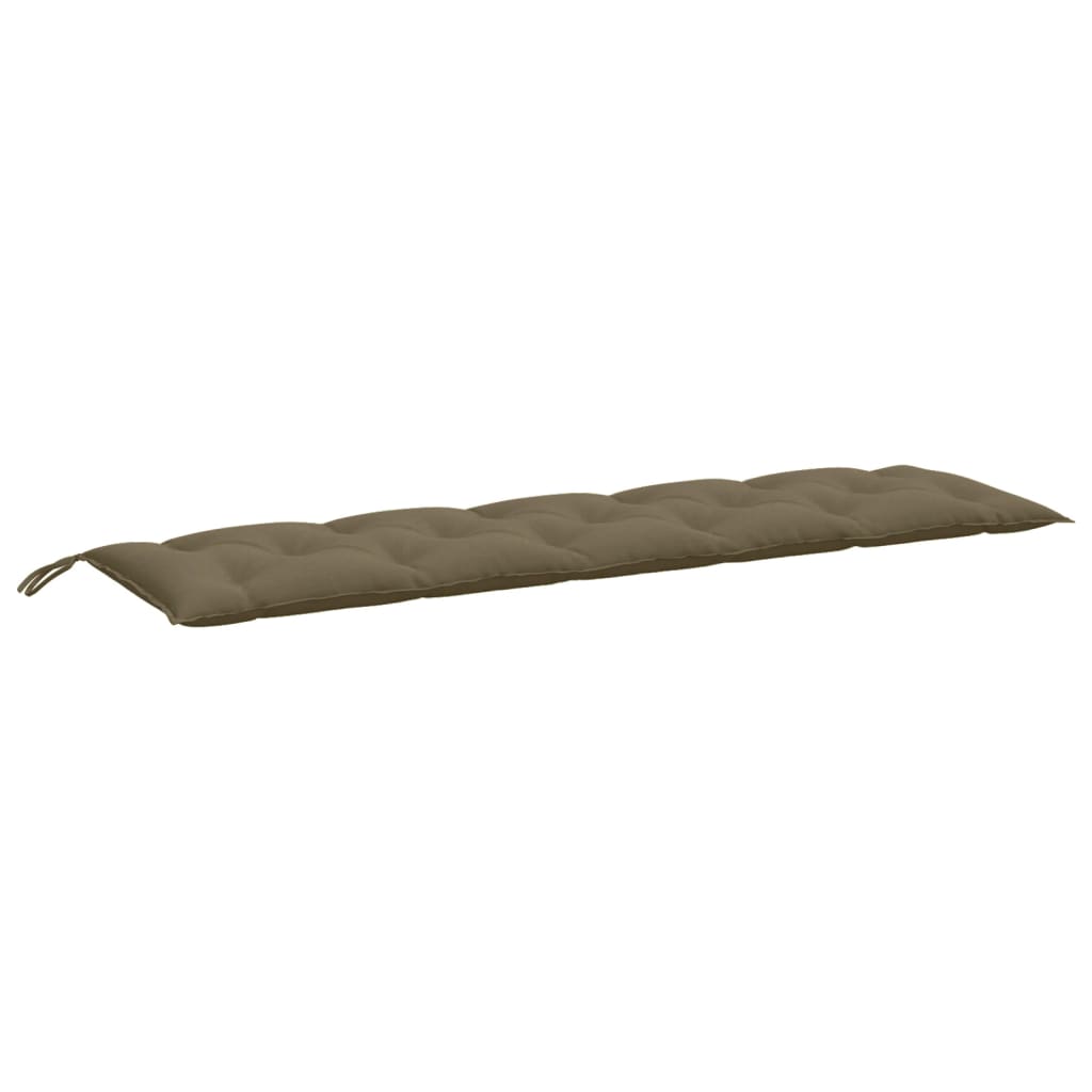 Tuinbankkussen 180x50x7 cm stof gemêleerd taupe - AllerleiShop