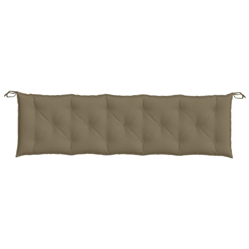 Tuinbankkussen 180x50x7 cm stof gemêleerd taupe - AllerleiShop