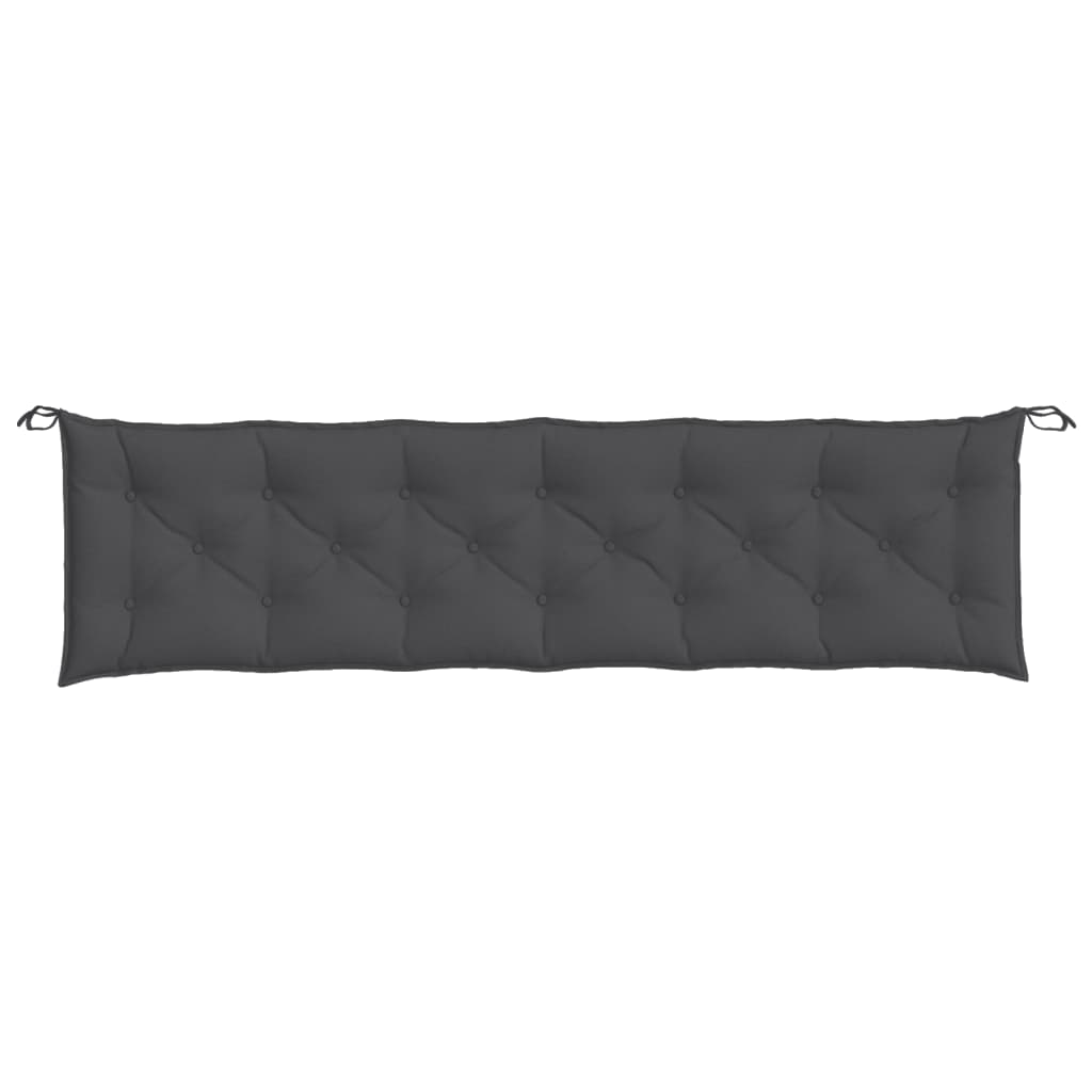 Tuinbankkussen 200x50x7 cm stof gemêleerd antracietkleurig - AllerleiShop