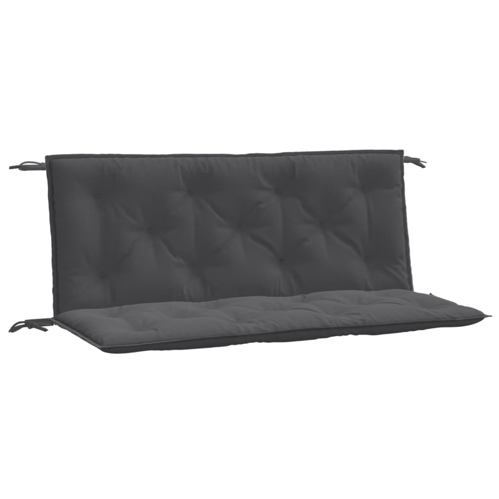 Tuinbankkussens 2 st 120x50x7 cm stof gemêleerd antracietkleur - AllerleiShop