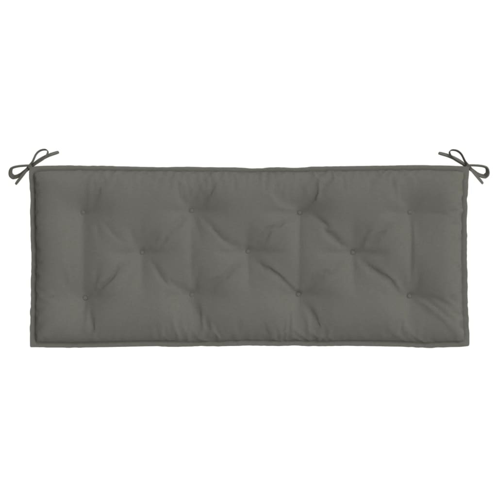 Tuinbankkussens 2 st 120x50x7 cm stof gemêleerd donkergrijs - AllerleiShop