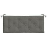 Tuinbankkussens 2 st 120x50x7 cm stof gemêleerd donkergrijs - AllerleiShop