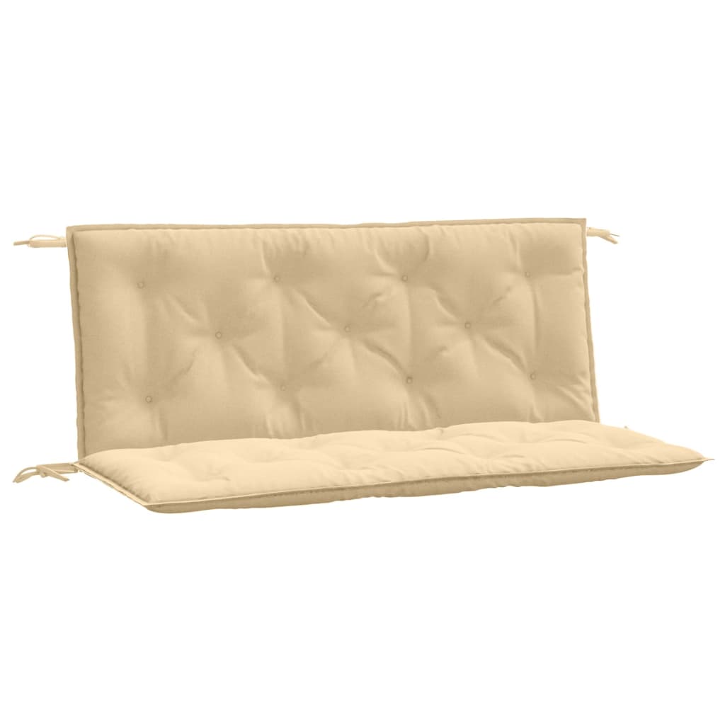 Tuinbankkussens 2 st 120x50x7 cm stof gemêleerd beige - AllerleiShop