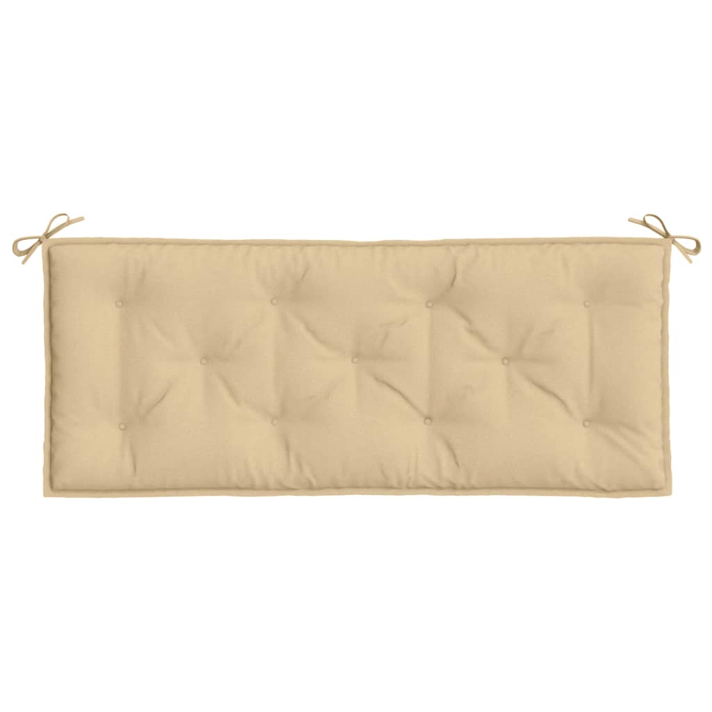 Tuinbankkussens 2 st 120x50x7 cm stof gemêleerd beige - AllerleiShop