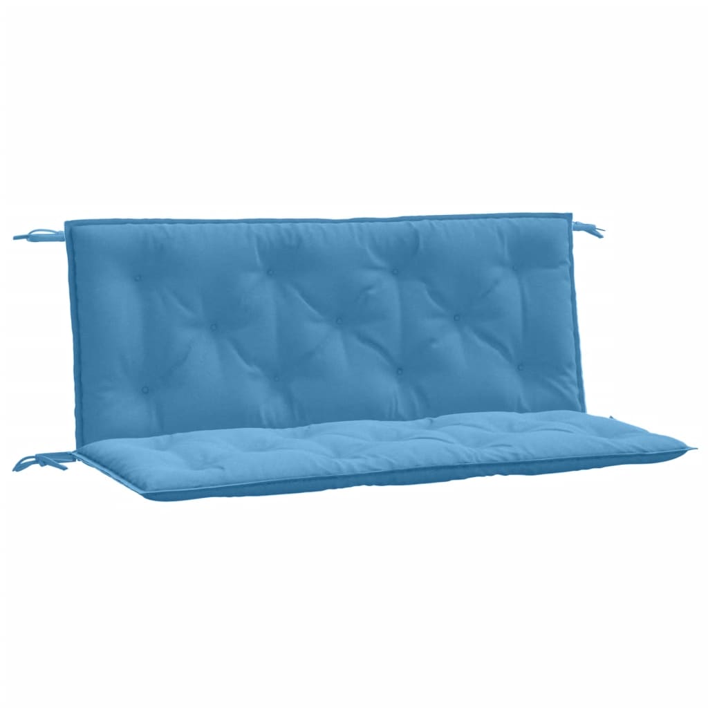 Tuinbankkussens 2 st 120x50x7 cm stof gemêleerd blauw - AllerleiShop