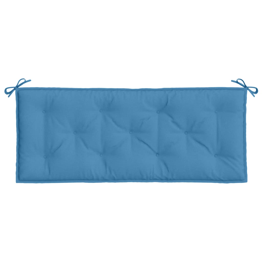 Tuinbankkussens 2 st 120x50x7 cm stof gemêleerd blauw - AllerleiShop