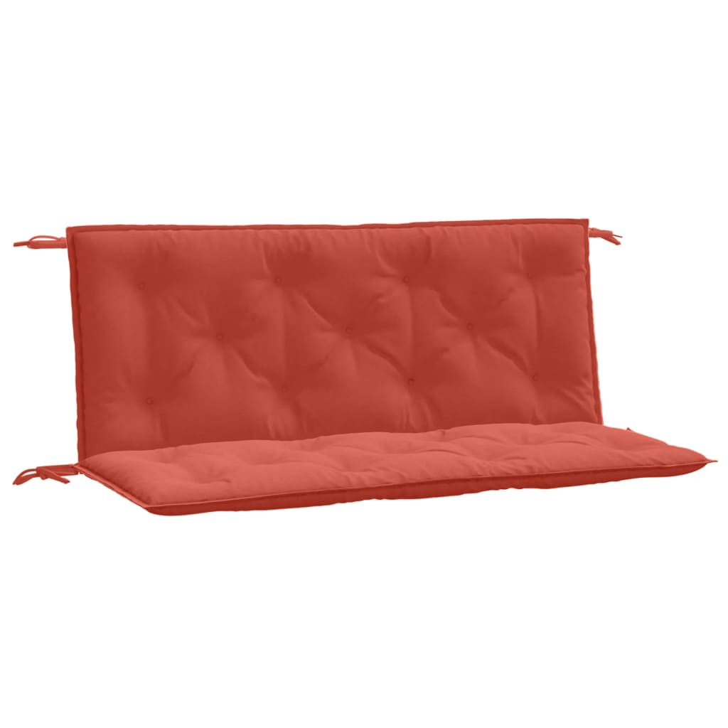 Tuinbankkussens 2 st 120x50x7 cm stof gemêleerd rood - AllerleiShop