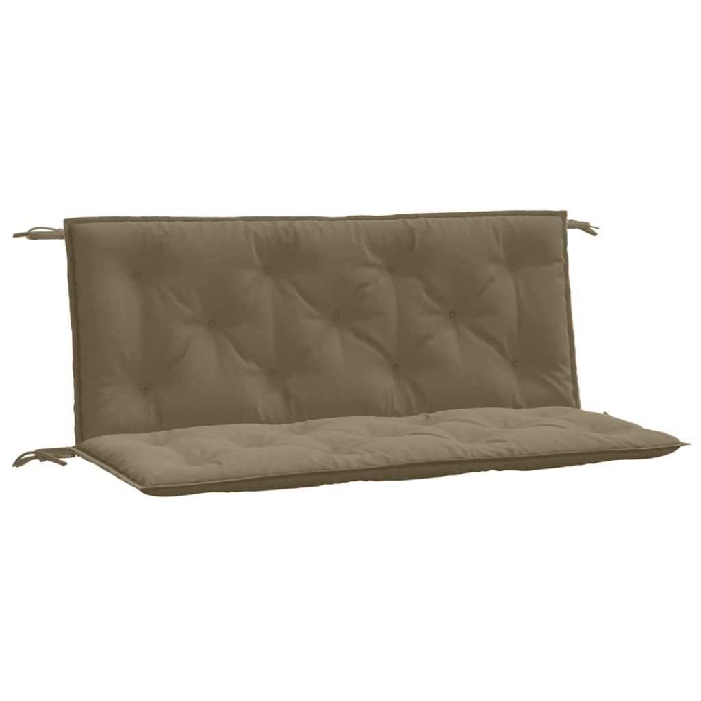 Tuinbankkussens 2 st 120x50x7 cm stof gemêleerd taupe - AllerleiShop