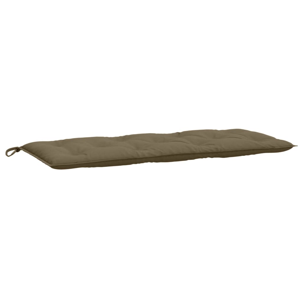 Tuinbankkussens 2 st 120x50x7 cm stof gemêleerd taupe - AllerleiShop