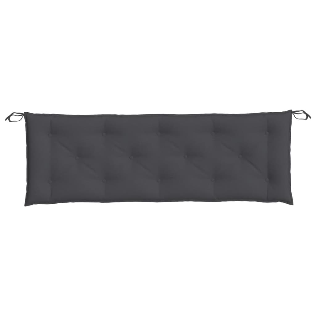 Tuinbankkussens 2 st 150x50x7 cm stof gemêleerd antracietkleur - AllerleiShop