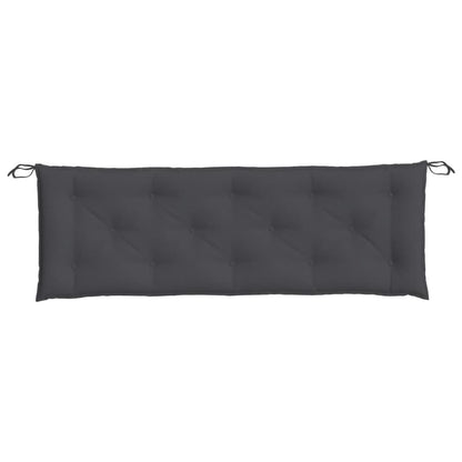 Tuinbankkussens 2 st 150x50x7 cm stof gemêleerd antracietkleur - AllerleiShop