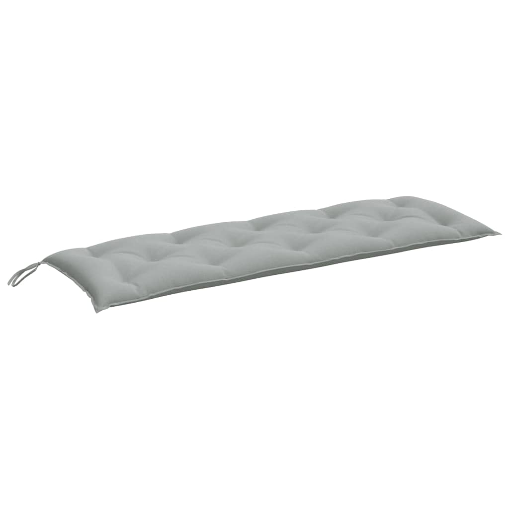 Tuinbankkussens 2 st 150x50x7 cm stof gemêleerd lichtgrijs - AllerleiShop