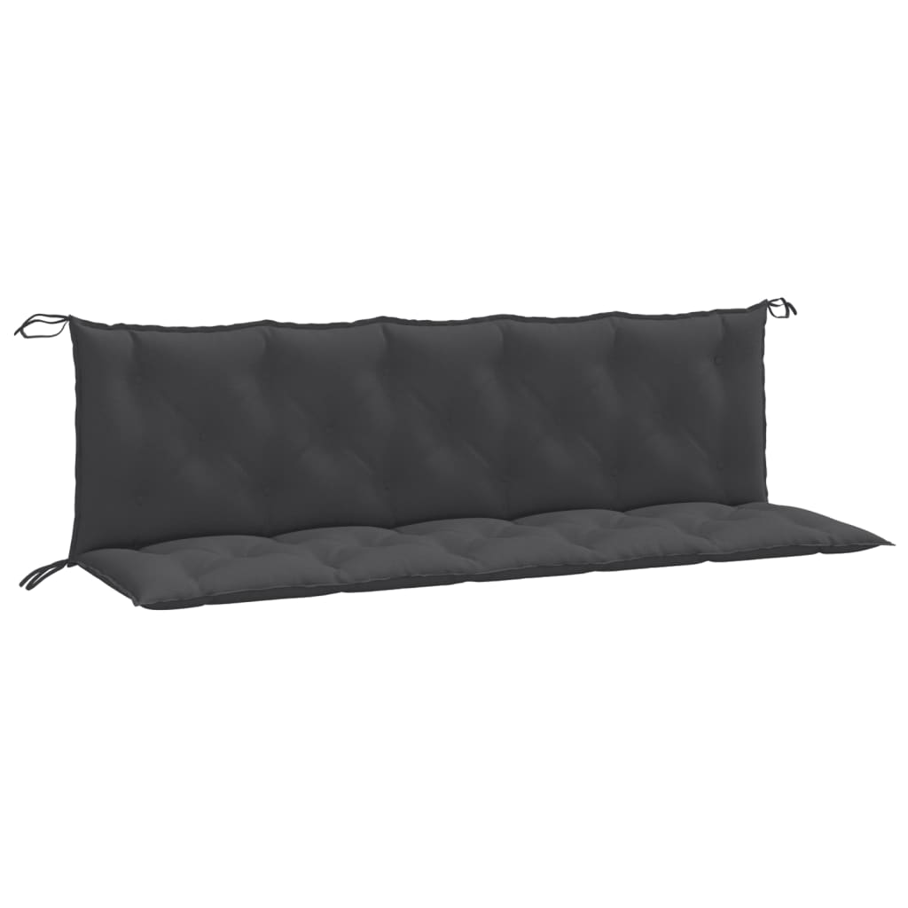 Tuinbankkussens 2 st 180x50x7 cm stof gemêleerd antracietkleur - AllerleiShop