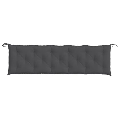 Tuinbankkussens 2 st 180x50x7 cm stof gemêleerd antracietkleur - AllerleiShop