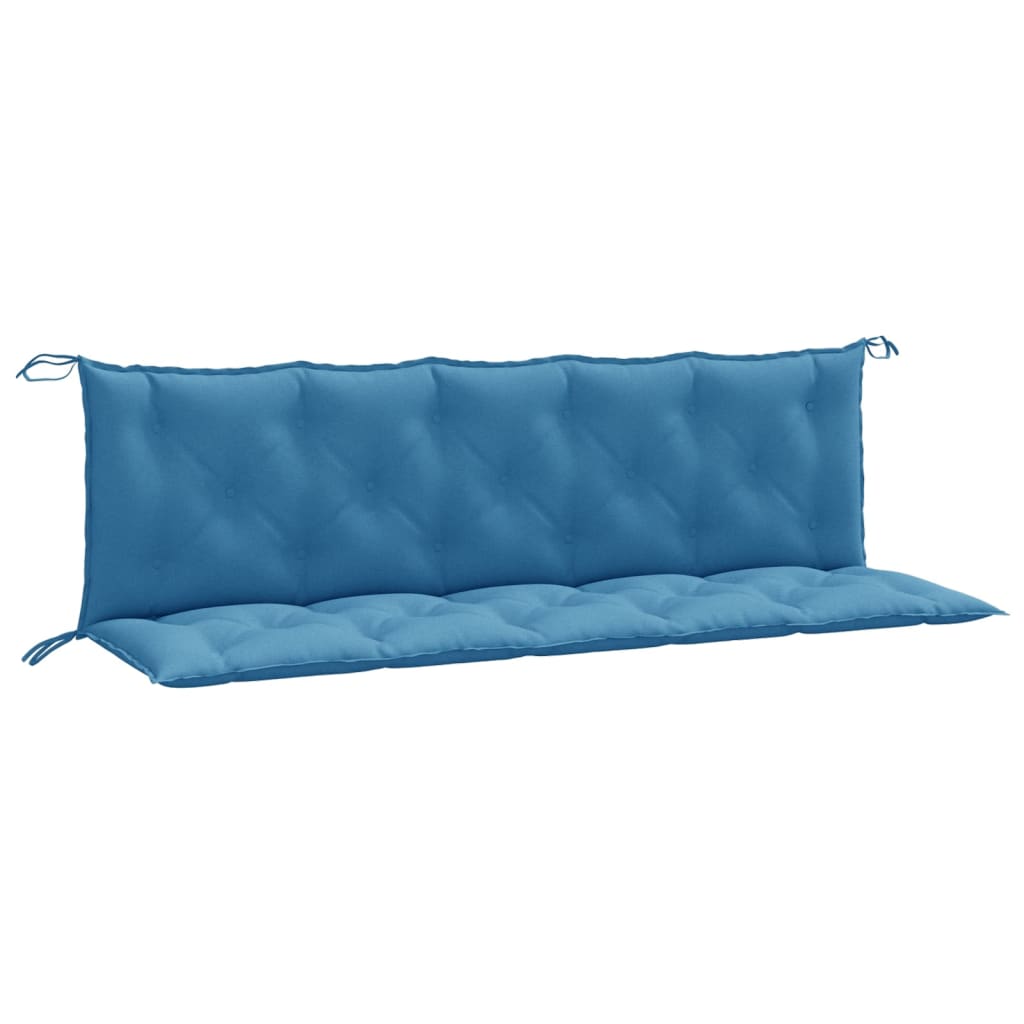 Tuinbankkussens 2 st 180x50x7 cm stof gemêleerd blauw - AllerleiShop