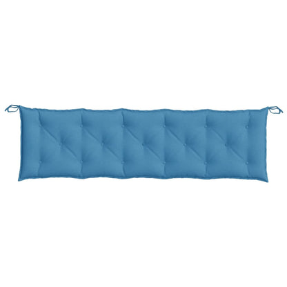 Tuinbankkussens 2 st 180x50x7 cm stof gemêleerd blauw - AllerleiShop