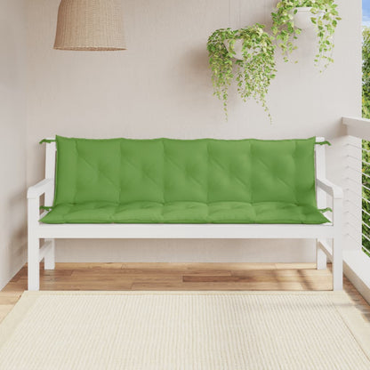 Tuinbankkussens 2 st 180x50x7 cm stof gemêleerd groen - AllerleiShop