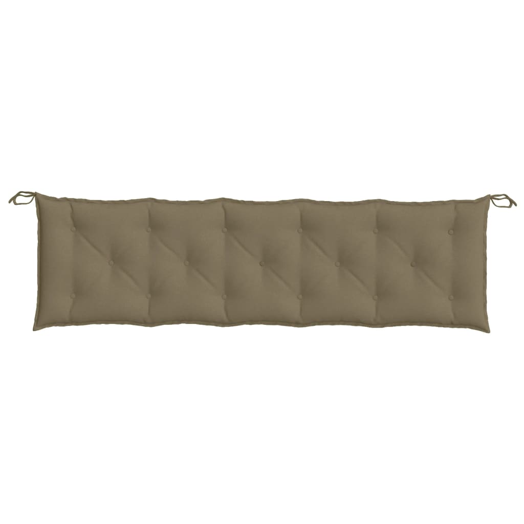 Tuinbankkussens 2 st 180x50x7 cm stof gemêleerd taupe - AllerleiShop