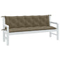 Tuinbankkussens 2 st 180x50x7 cm stof gemêleerd taupe - AllerleiShop