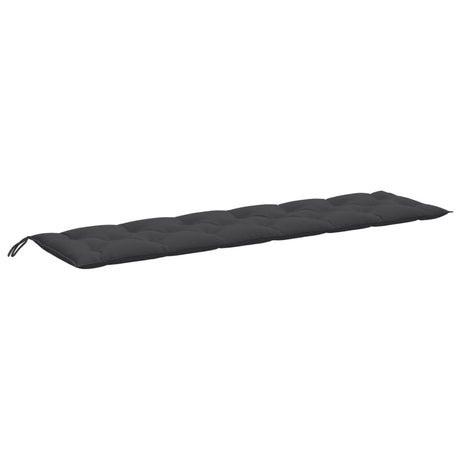 Tuinbankkussens 2 st 200x50x7 cm stof gemêleerd antracietkleur - AllerleiShop