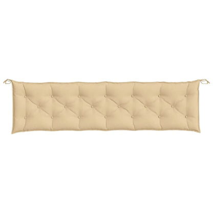 Tuinbankkussens 2 st 200x50x7 cm stof gemêleerd beige - AllerleiShop