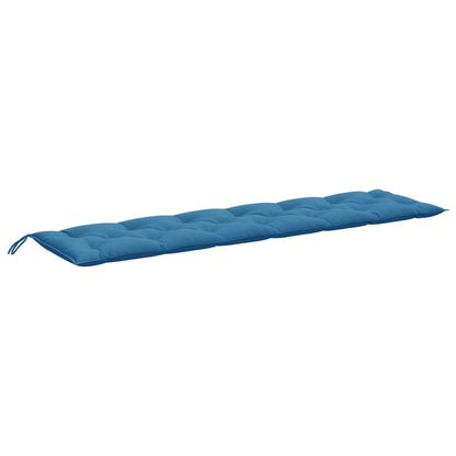 Tuinbankkussens 2 st 200x50x7 cm stof gemêleerd blauw - AllerleiShop