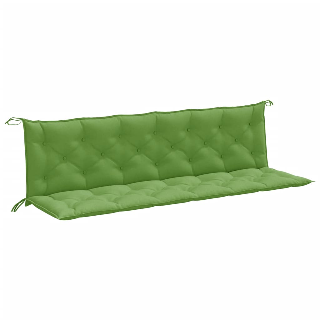 Tuinbankkussens 2 st 200x50x7 cm stof gemêleerd groen - AllerleiShop