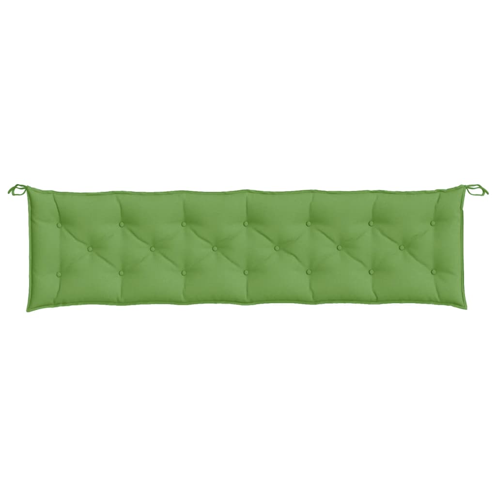 Tuinbankkussens 2 st 200x50x7 cm stof gemêleerd groen - AllerleiShop