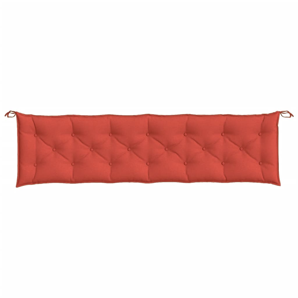 Tuinbankkussens 2 st 200x50x7 cm stof gemêleerd rood - AllerleiShop