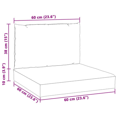 Palletkussens 2 st stof gemêleerd antracietkleurig - AllerleiShop