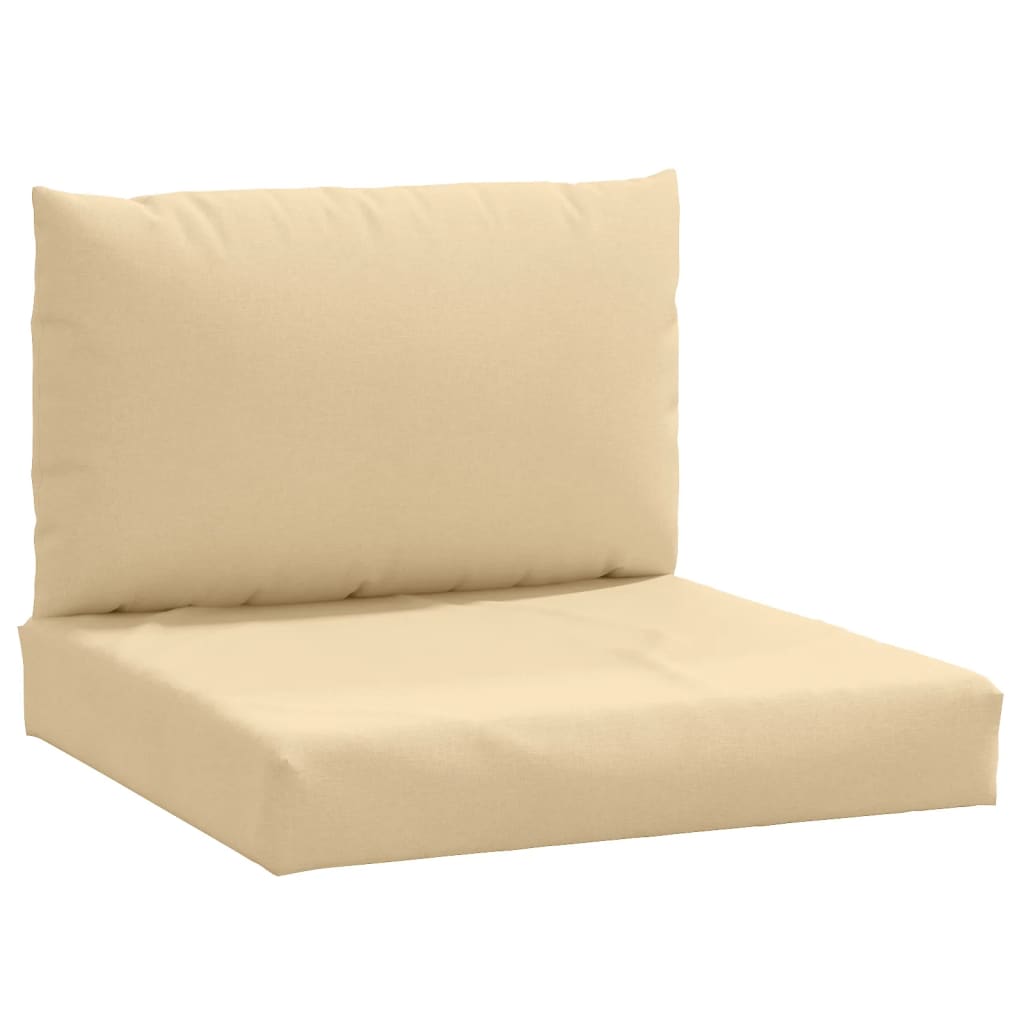 Palletkussens 2 st stof gemêleerd beige - AllerleiShop