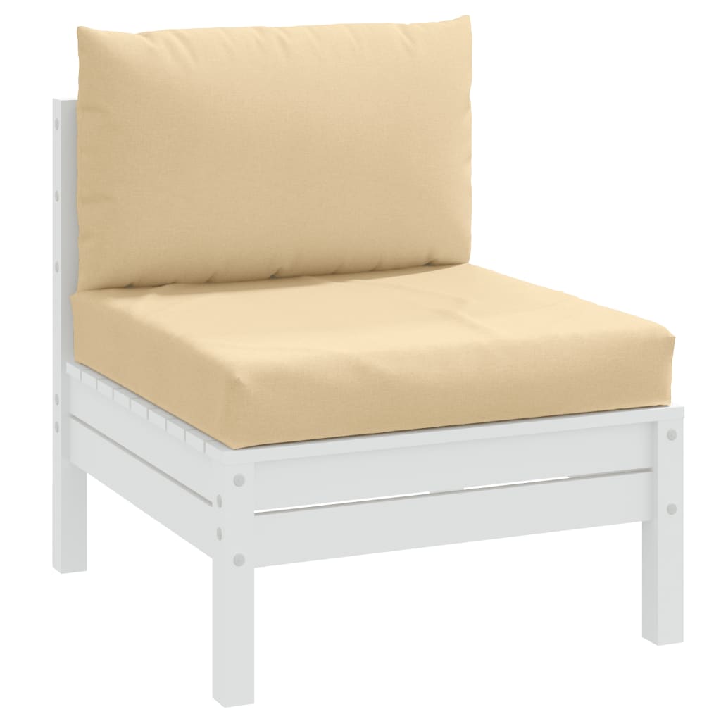 Palletkussens 2 st stof gemêleerd beige - AllerleiShop