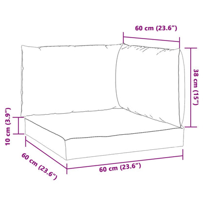 Palletkussens 3 st stof gemêleerd antracietkleurig - AllerleiShop