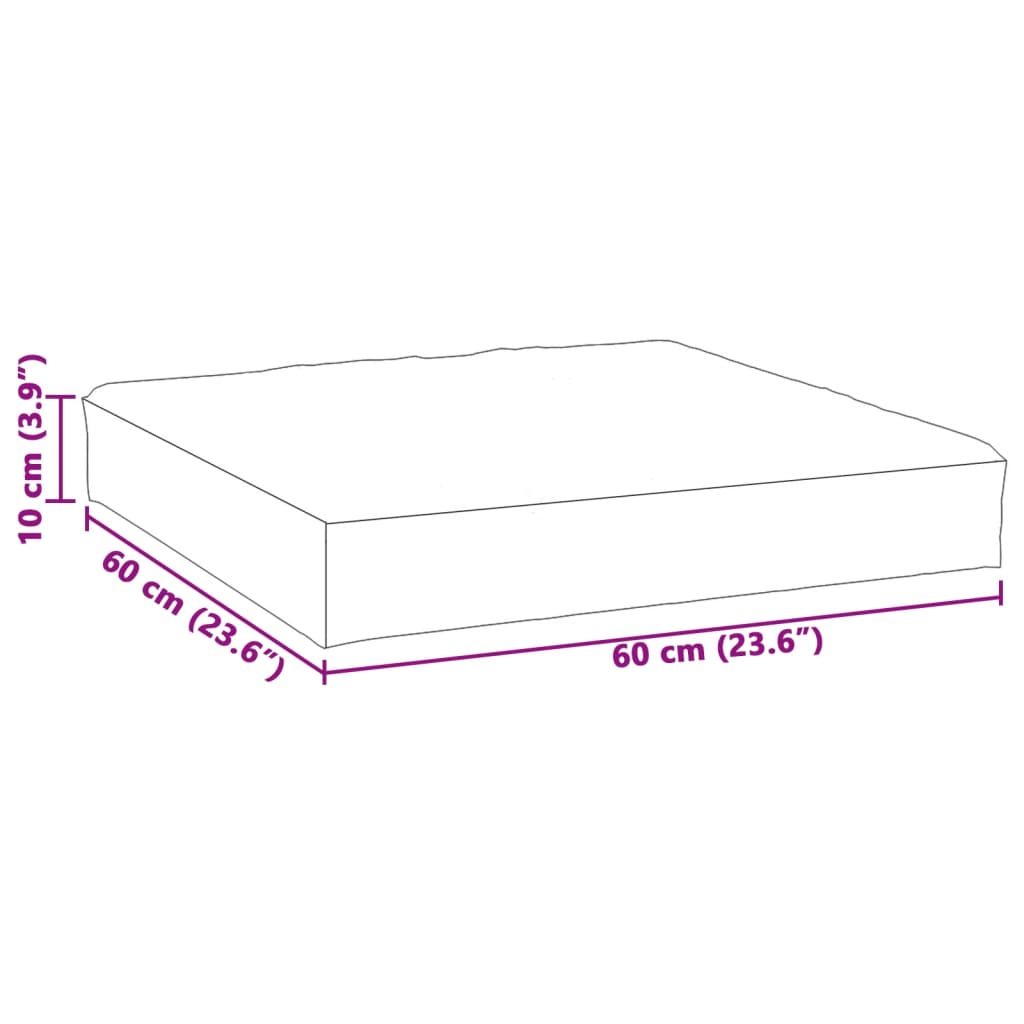 Palletkussen 60x60x10 cm stof gemêleerd antracietkleurig - AllerleiShop